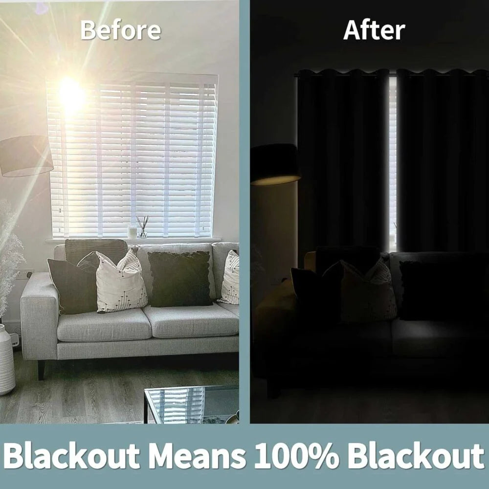 The Parda - 100% Blackout Curtain , Premium Dark Grey Blackout Curtain With Black Lining at Back , Pack of 1 Curtain