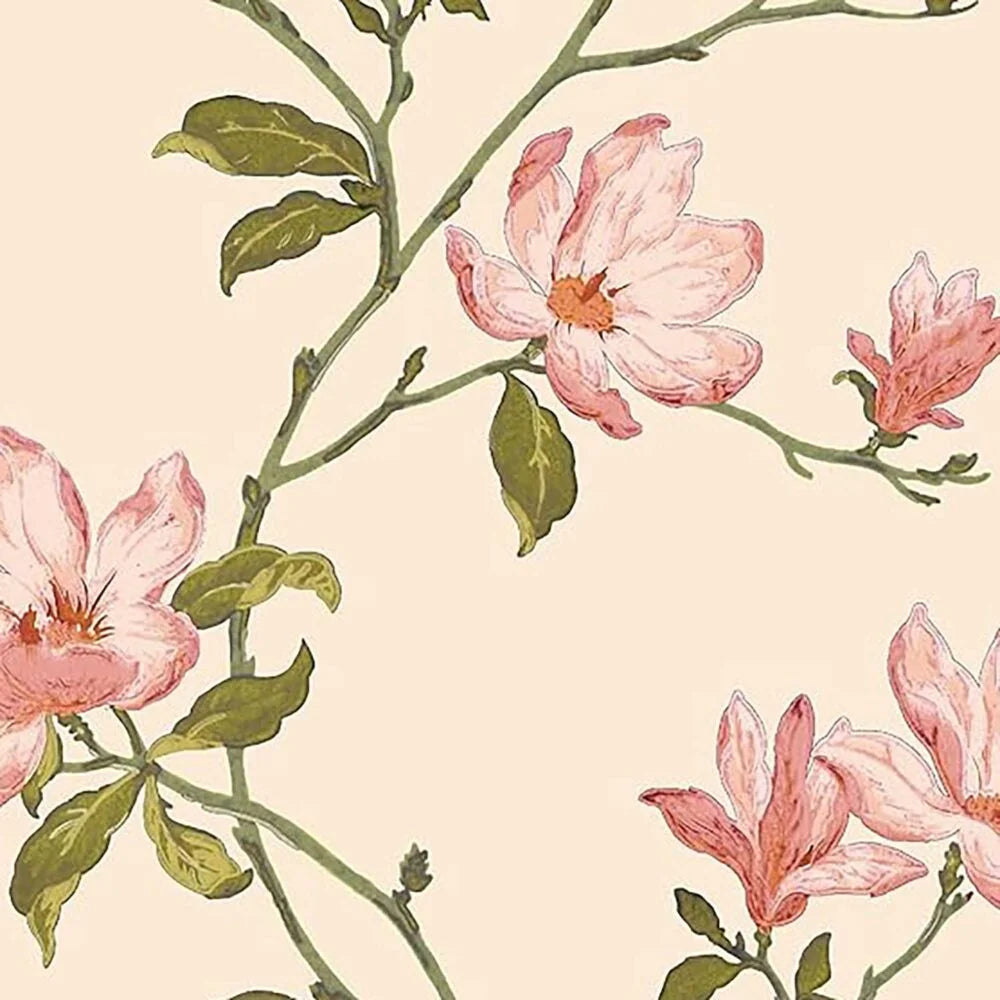 The Parda - Pink Blossom 100% Blackout Curtains, Printed Blackout Curtains With Black Lining At Back , Pack Of 1 Curtain