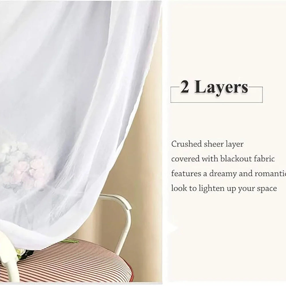 The Parda - Sheer Blackout Curtain , Multi Use Beige Room Darkening Curtains For Your Bedroom , Living Room , Pack Of 1 Curtain