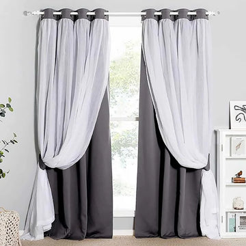 The Parda - Sheer Blackout Curtain , Multi Use Dark Grey Room Darkening Curtains For Your Bedroom , Living Room , Pack Of 1 Curtain