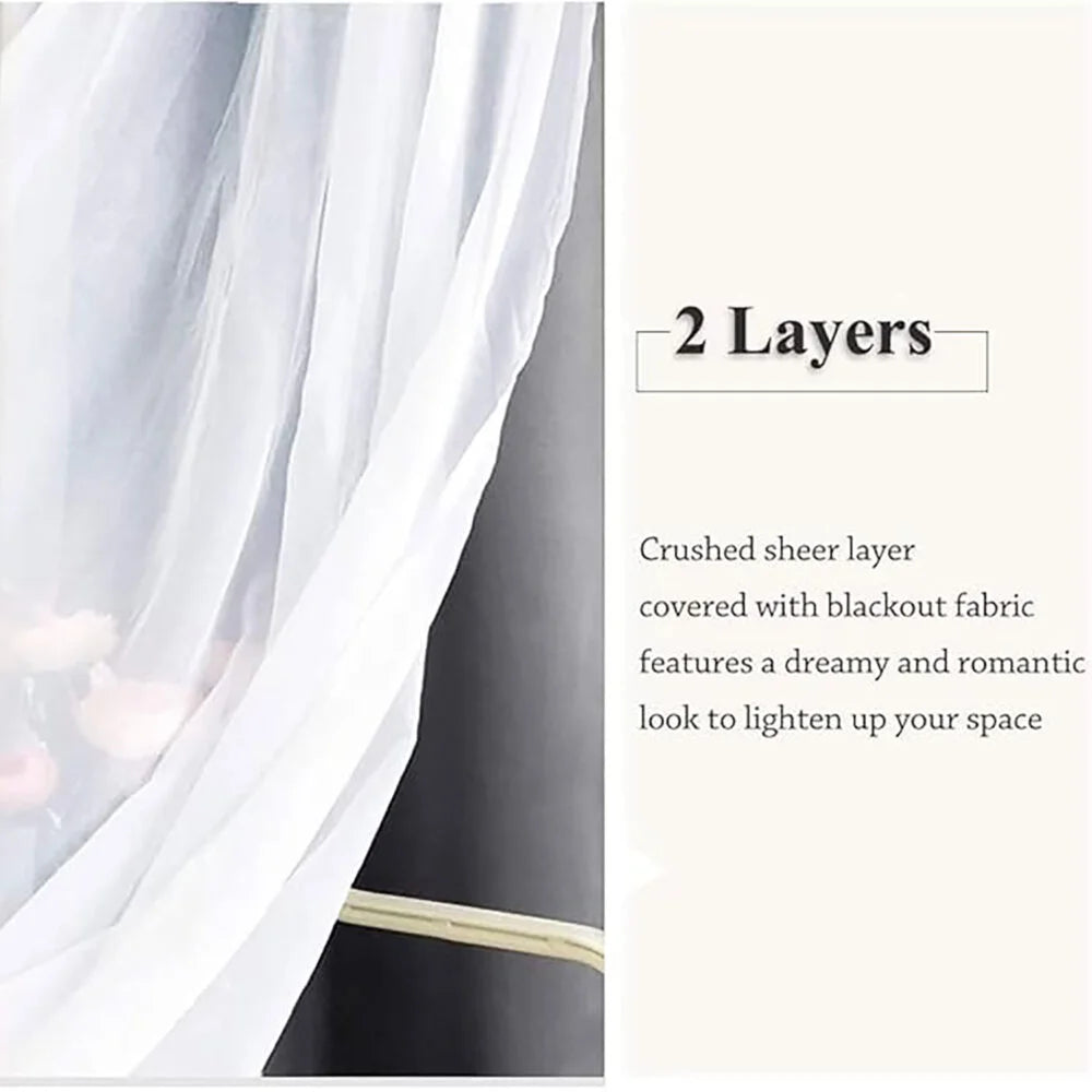 The Parda - Sheer Blackout Curtain , Multi Use Dark Grey Room Darkening Curtains For Your Bedroom , Living Room , Pack Of 1 Curtain