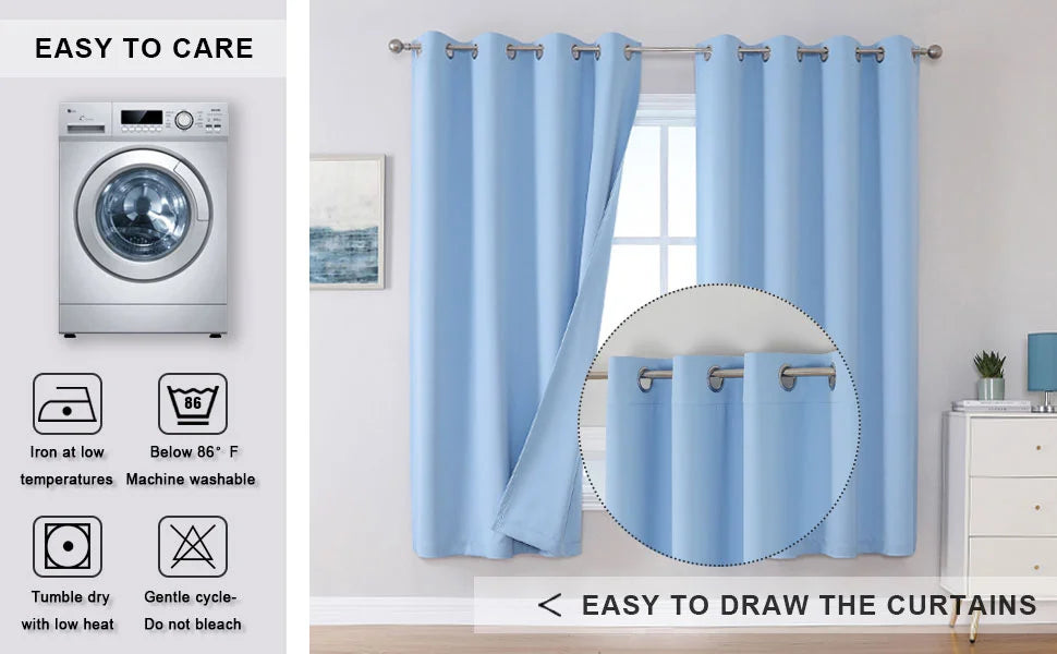 The Parda – 85% Blackout Curtain , Premium Spa Blue Room Darkening Curtains , Pack of 1 Curtain