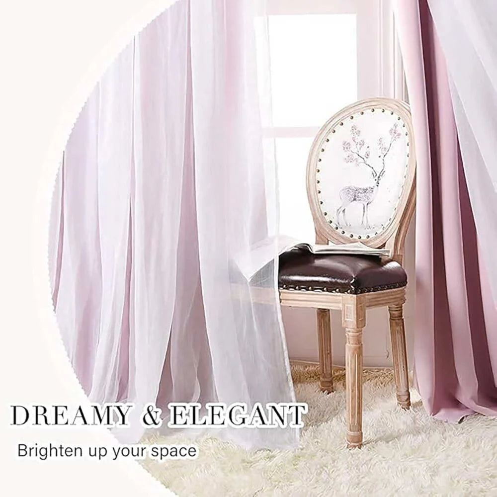 The Parda - Sheer Blackout Curtain , Multi Use Pink Room Darkening Curtains For Your Bedroom , Living Room , Pack Of 1 Curtain