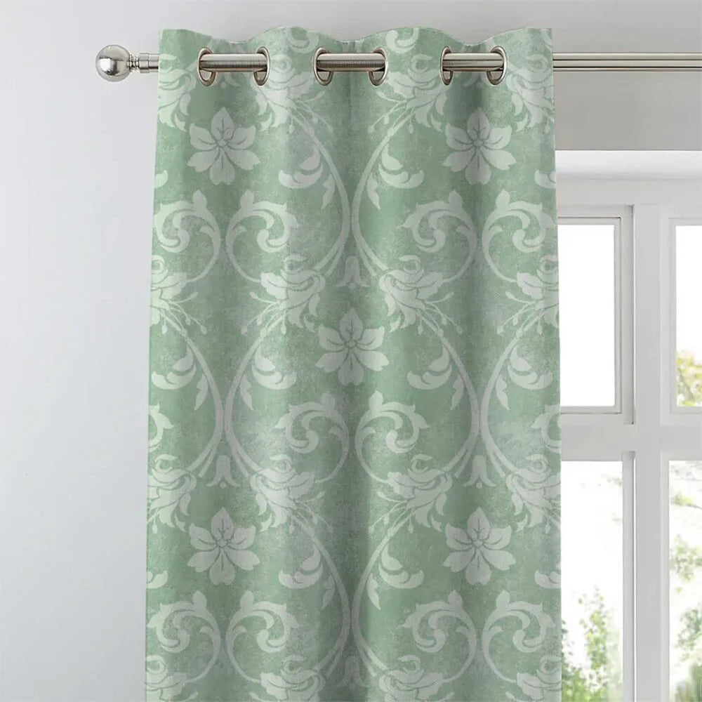 The Parda - Classic Pista 100% Blackout Curtains, Printed Blackout Curtains With Black Lining At Back , Pack Of 1 Curtain