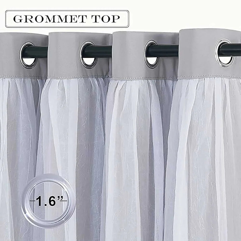 The Parda - Sheer Blackout Curtain , Multi Use Silver Grey Room Darkening Curtains For Your Bedroom , Living Room , Pack Of 1 Curtain