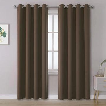 The Parda – 85% Blackout Curtain , Premium Dark Brown Room Darkening Curtains , Pack of 1 Curtain