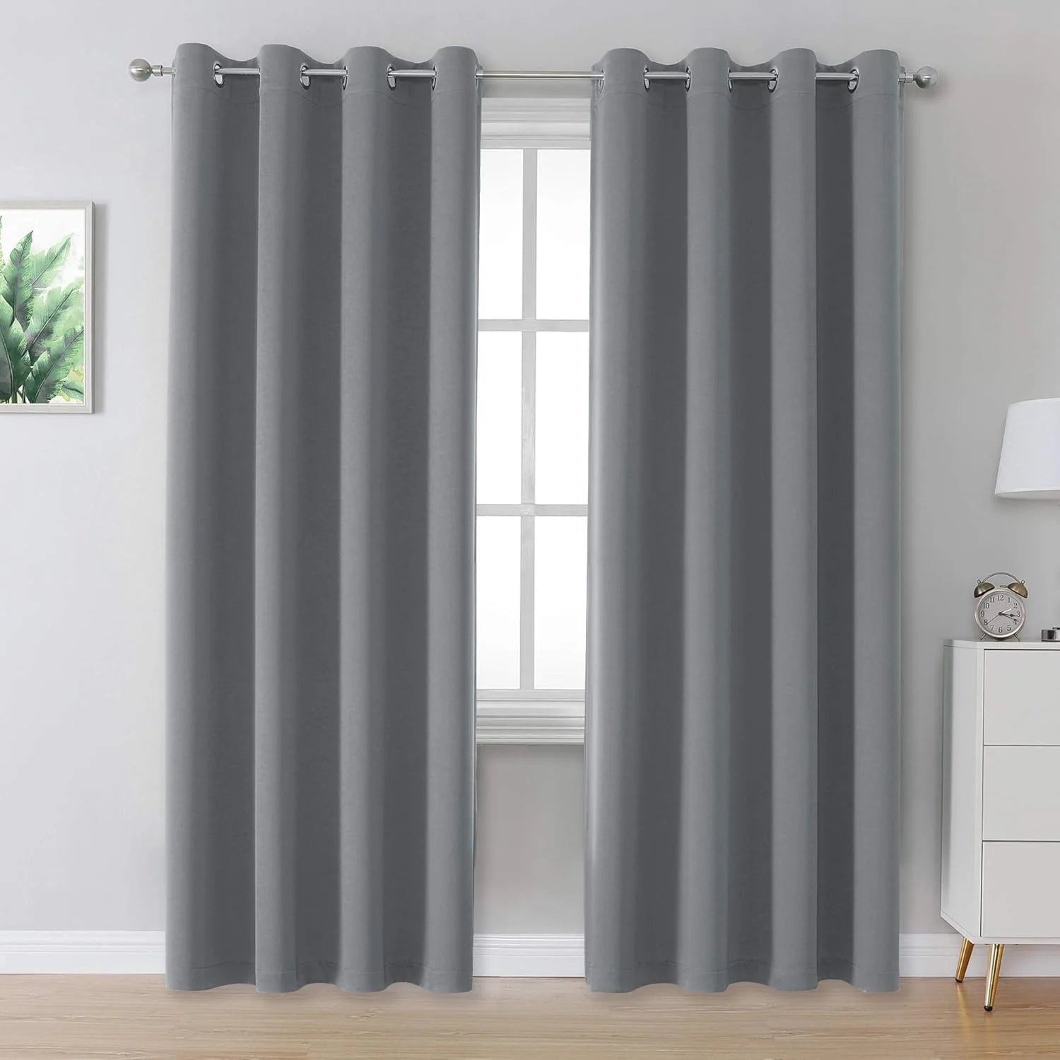 The Parda – 85% Blackout Curtain , Premium Dark Grey Room Darkening Curtains , Pack of 1 Curtain