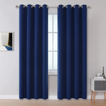 The Parda – 85% Blackout Curtain , Premium Navy Blue Room Darkening Curtains , Pack of 1 Curtain