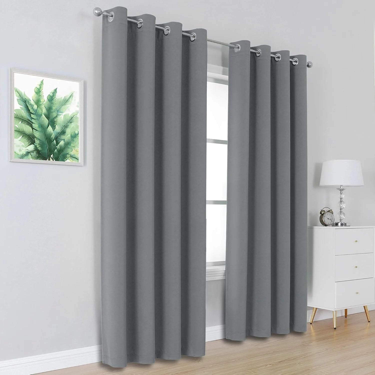 The Parda – 85% Blackout Curtain , Premium Dark Grey Room Darkening Curtains , Pack of 1 Curtain