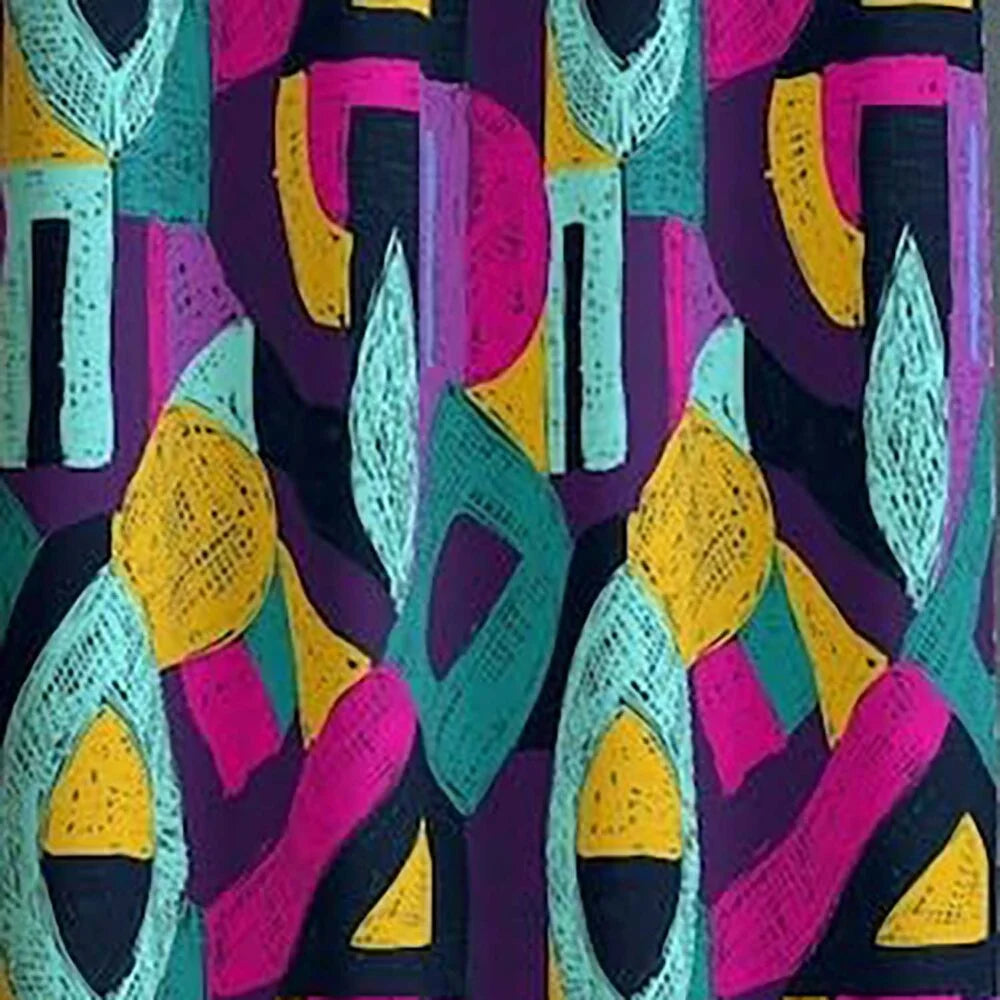The Parda - Color Modern Abstract Dynamic Color Printed Blackout Curtain , Premium Fabric 80% Blackout Printed Curtain , Pack Of 1 Curtain