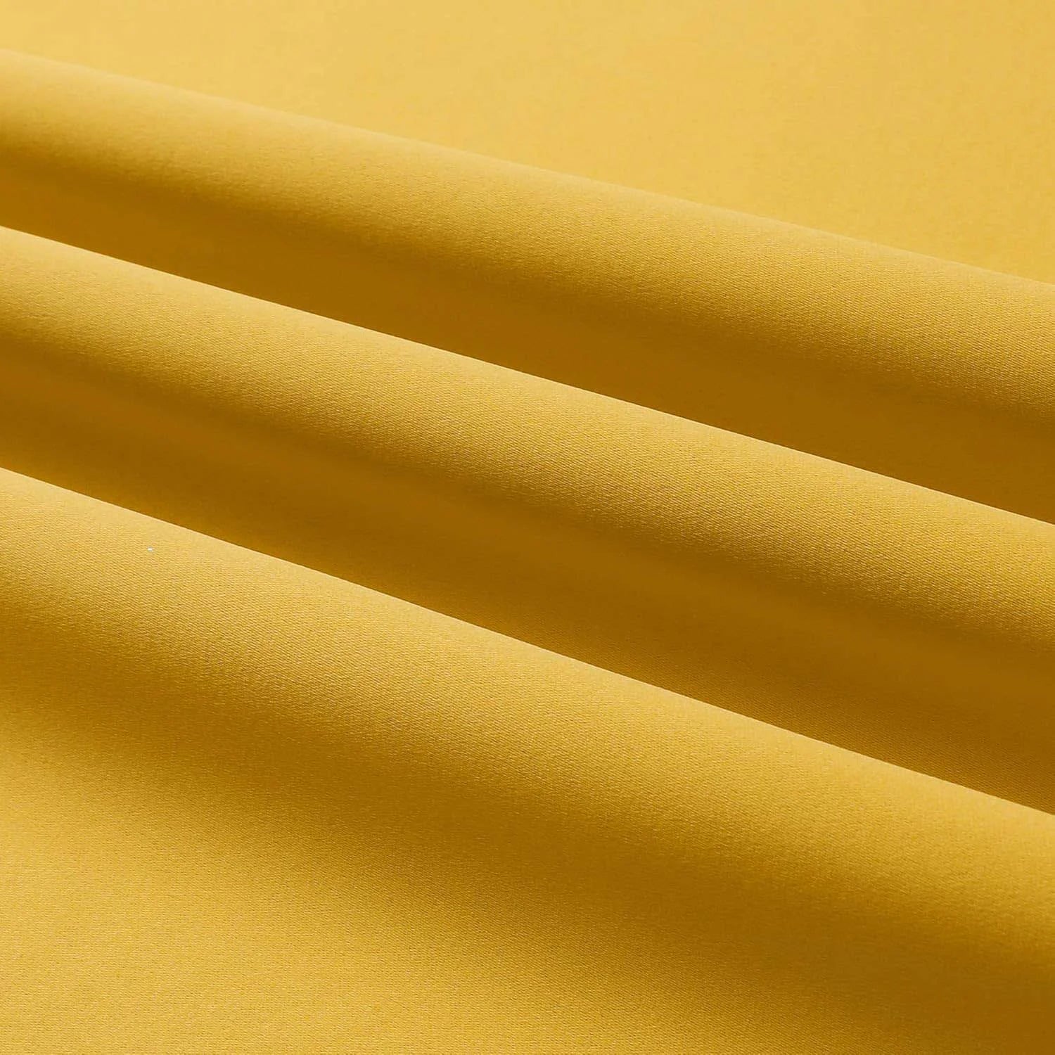 The Parda – 85% Blackout Curtain , Premium Gold Yellow Room Darkening Curtains , Pack of 1 Curtain
