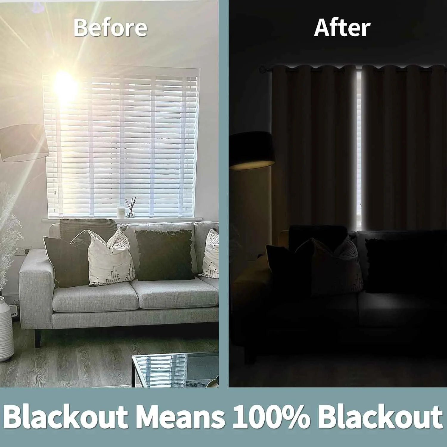 The Parda - 100% Blackout Curtain , Premium Beige Blackout Curtain With Black Lining at Back , Pack of 1 Curtain