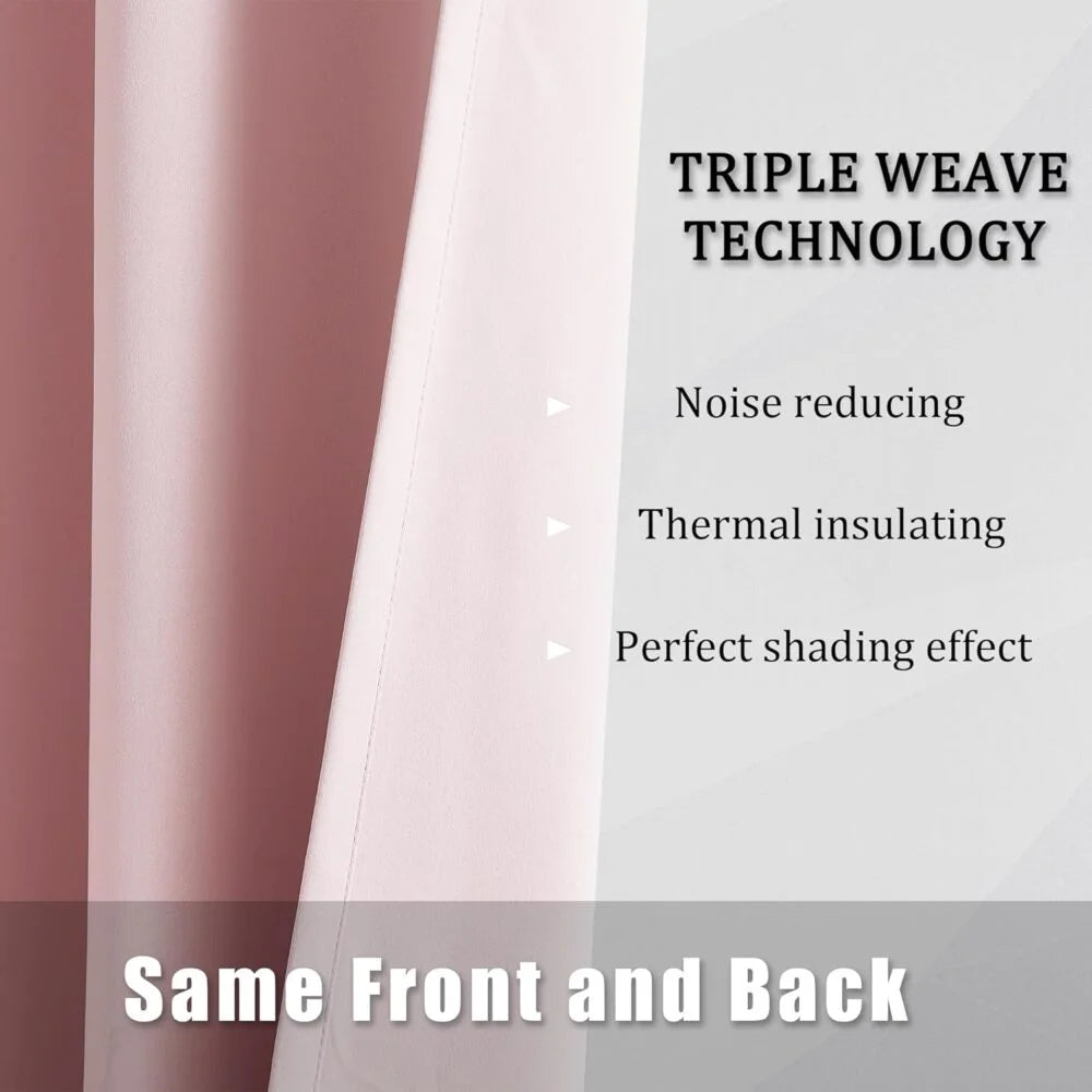 The Parda – 85% Blackout Curtain , Premium Baby Pink Room Darkening Curtains , Pack of 1 Curtain