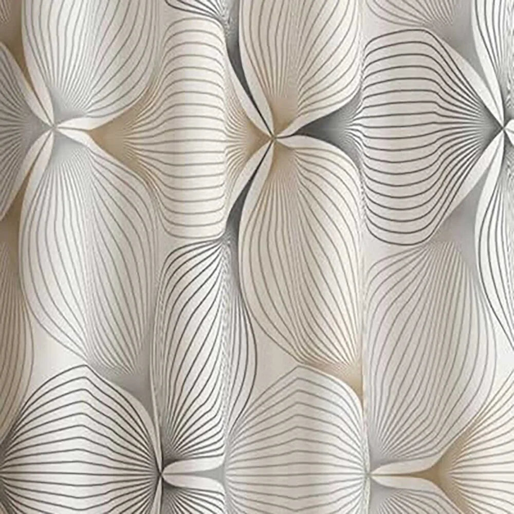 The Parda - Color Modern Abstract Flowing Petals Printed Blackout Curtain , Premium Fabric 80% Blackout Printed Curtain , Pack Of 1 Curtain
