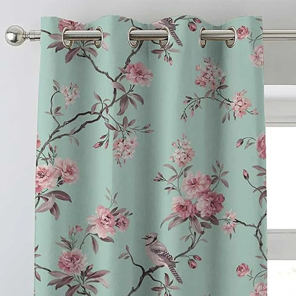 The Parda - Sky Garden 100% Blackout Curtains, Printed Blackout Curtains With Black Lining At Back , Pack Of 1 Curtain
