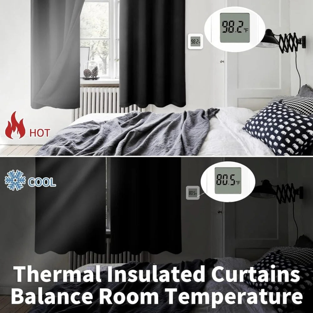 The Parda - 100% Blackout Curtain , Premium Black Blackout Curtain With Black Lining at Back , Pack of 1 Curtain