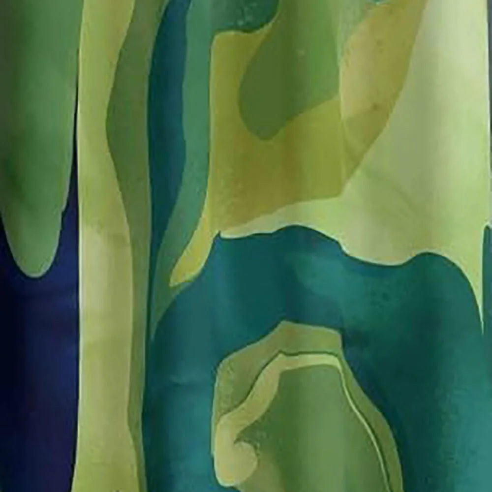 The Parda - Color Modern Abstract Forest Flow Printed Blackout Curtain , Premium Fabric 80% Blackout Printed Curtain , Pack Of 1 Curtain
