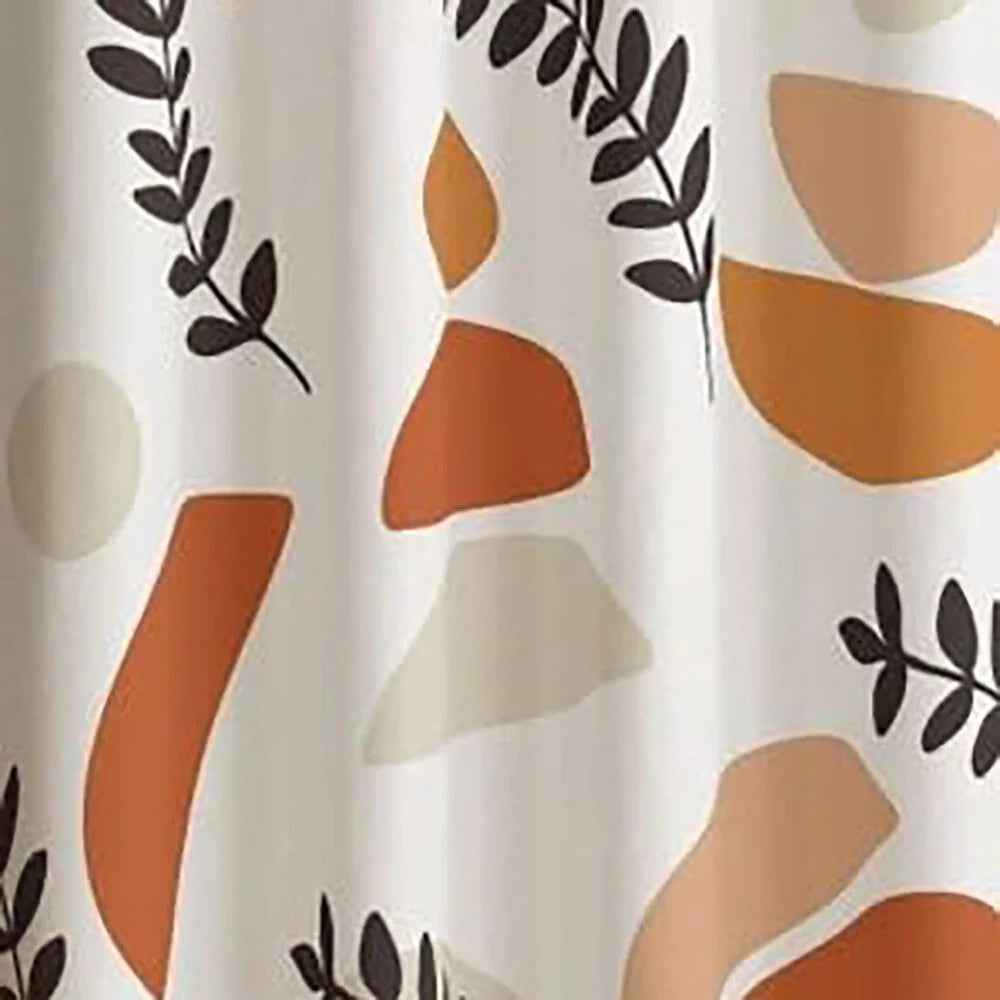 The Parda - Color Modern Abstract Leaf Dance Printed Blackout Curtain , Premium Fabric 80% Blackout Printed Curtain , Pack Of 1 Curtain