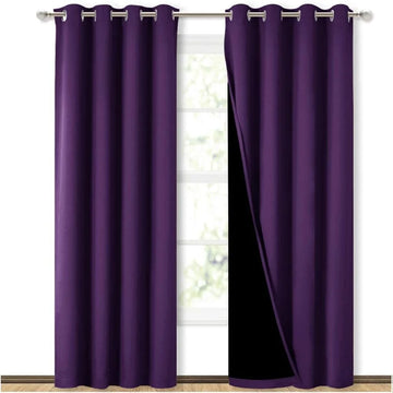 The Parda - 100% Blackout Curtain , Premium Purple Blackout Curtain With Black Lining at Back , Pack of 1 Curtain