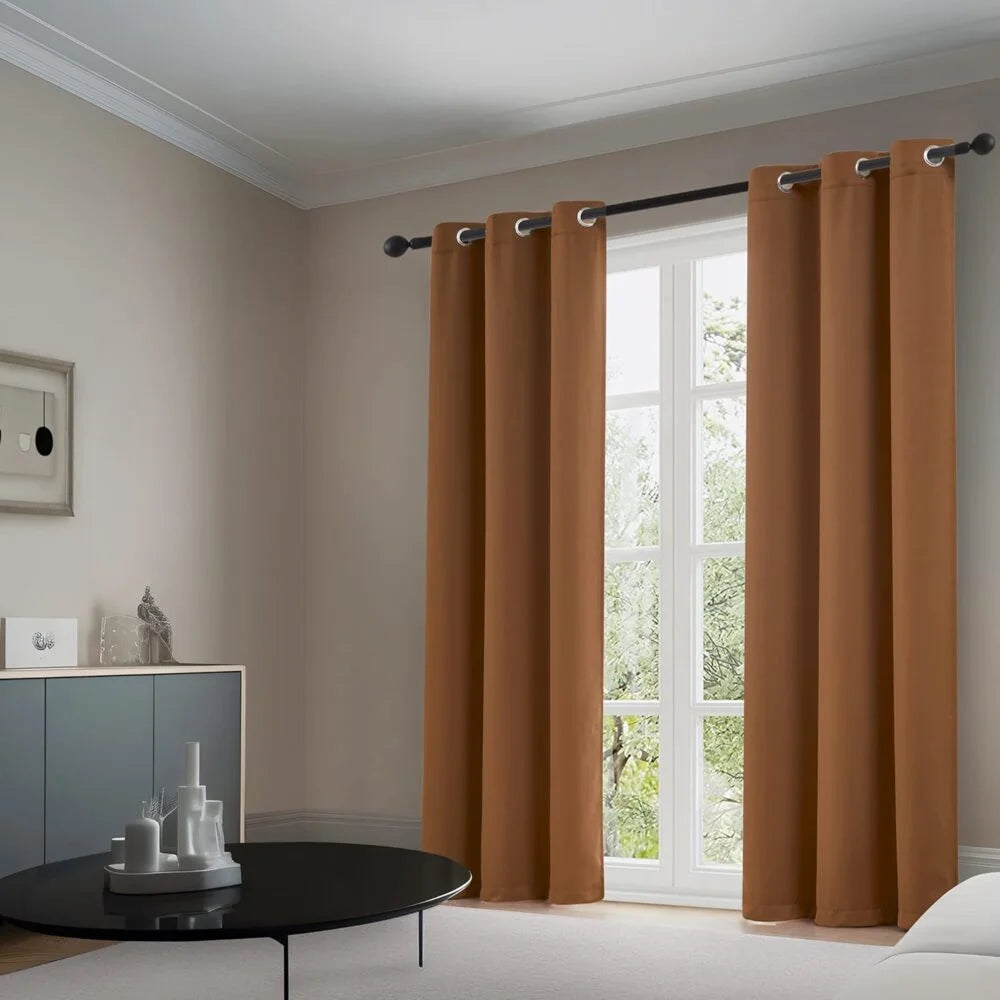 The Parda – 85% Blackout Curtain , Premium Taupe Brown Room Darkening Curtains , Pack of 1 Curtain