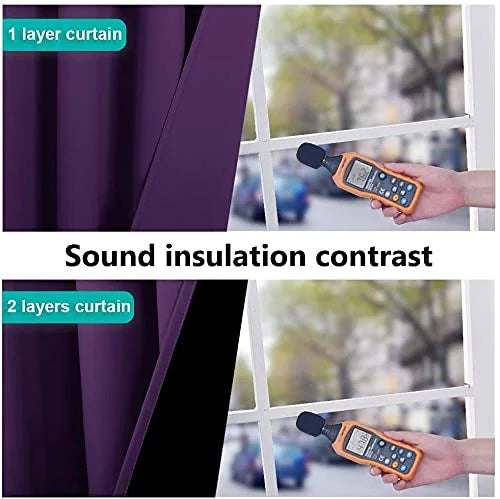 The Parda - 100% Blackout Curtain , Premium Purple Blackout Curtain With Black Lining at Back , Pack of 1 Curtain