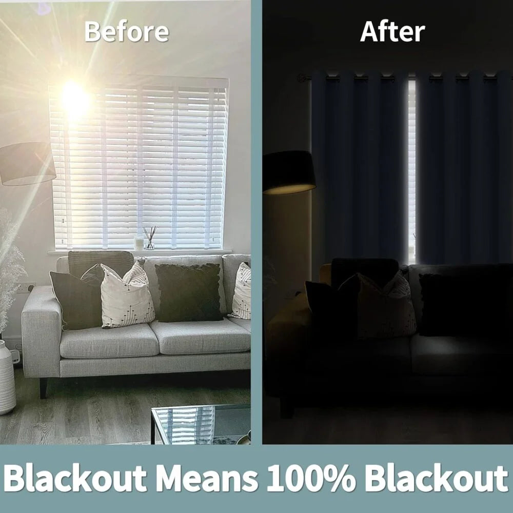 The Parda - 100% Blackout Curtain , Premium Spa Blue Blackout Curtain With Black Lining at Back , Pack of 1 Curtain