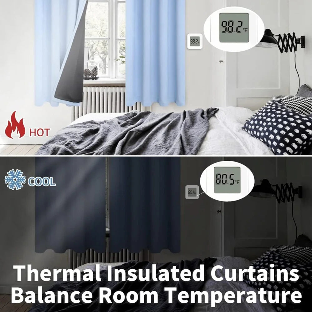 The Parda - 100% Blackout Curtain , Premium Spa Blue Blackout Curtain With Black Lining at Back , Pack of 1 Curtain