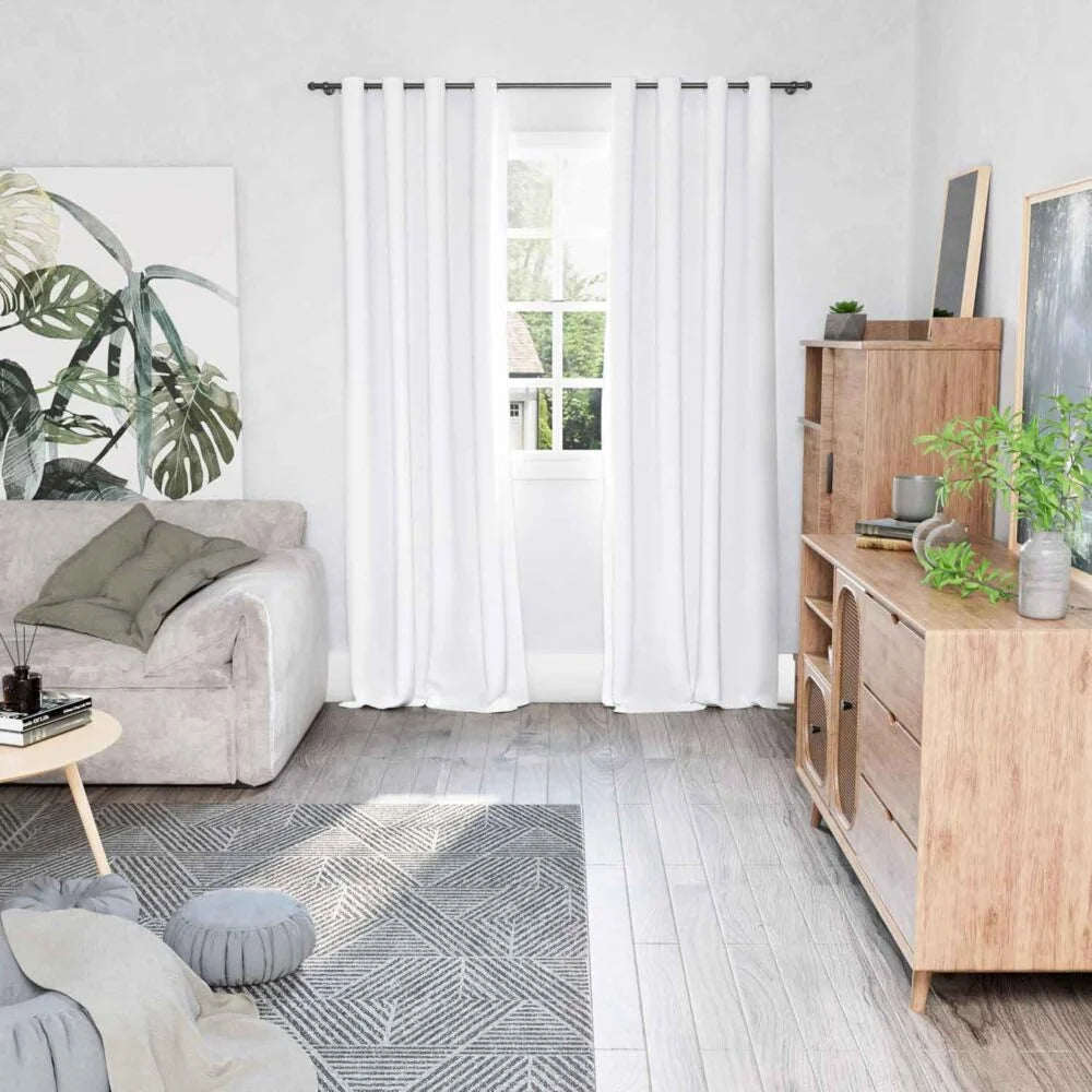 The Parda - 100% Blackout Curtain , Premium White Blackout Curtain With White Lining at Back , Pack of 1 Curtain