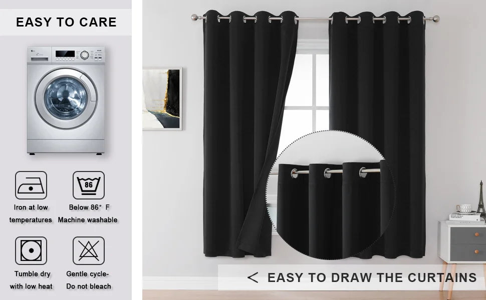 The Parda – 85% Blackout Curtain , Premium Black Room Darkening Curtains , Pack of 1 Curtain