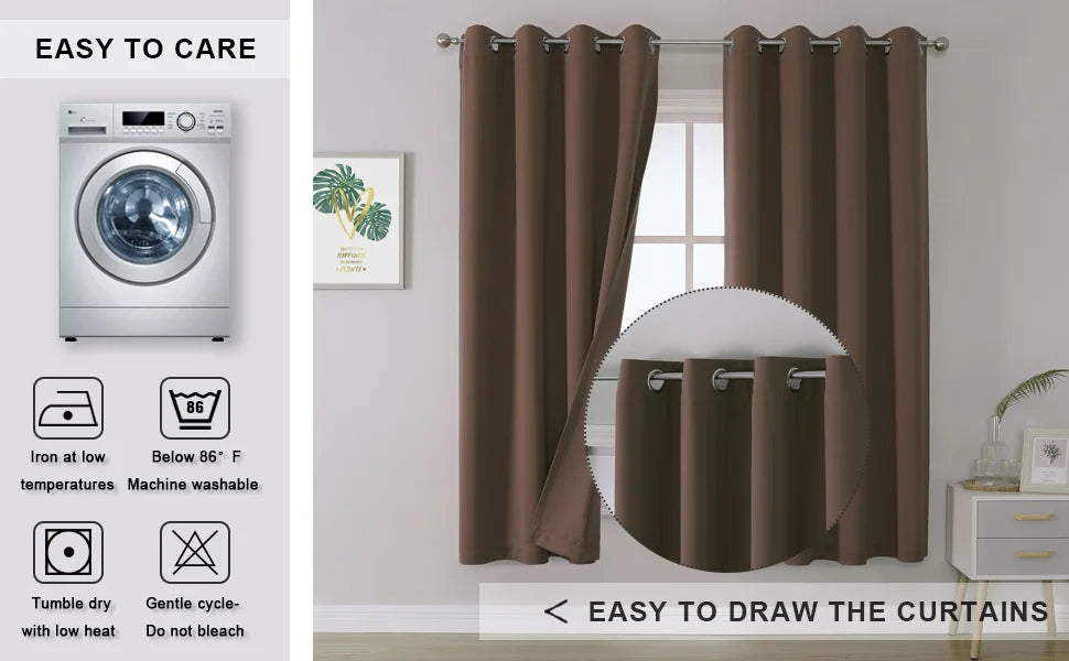 The Parda – 85% Blackout Curtain , Premium Dark Brown Room Darkening Curtains , Pack of 1 Curtain