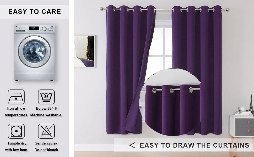 The Parda – 85% Blackout Curtain , Premium Purple Room Darkening Curtains , Pack of 1 Curtain